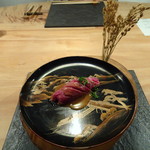 東 - ◆八女上陽牛黒毛和牛、鮨スタイルで。