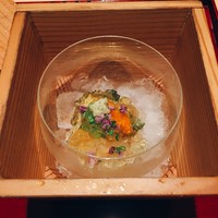 銀座 しのはら - 雲丹 鮑 海老 スッポン出汁のジュレ