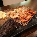 銘酒逸品　風来 - 蝶鮫唐揚げ2種