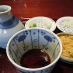 志蕎庵 江月 - 蕎麦湯とともに辛汁銚子で追加