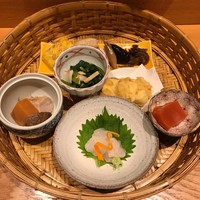 四季膳 ほしや - 籠盛りのお料理の数々