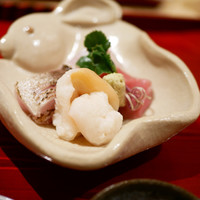 銀座 しのはら - お造り 石垣ガイ カマス 鮪 鯛
