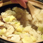 禅紫 - 松茸と栗とぎんなんの土鍋炊きご飯