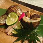 禅紫 - かますと松茸のつつみ焼き