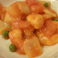 赤坂 四川飯店 - 海老のトマトソース（アップ）