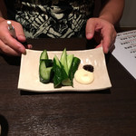 肉そば居酒屋まる文 - もろきゅう