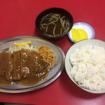 キッチン マルシン - トンカツ定食(木曜日の日替)
            ５００円