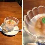 ジャム cafe 可鈴 - 食後のホットティーとサービスデザート(いちじくのコンポート)