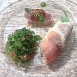 レストラン 山猫軒 - ランチ：前菜３種。