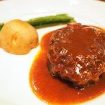 キッチャーノ - ハンバーグランチ 1296円 のハンバーグ