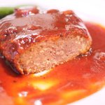 キッチャーノ - ハンバーグランチ 1296円 のハンバーグの断面