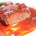 キッチャーノ - ハンバーグランチ 1296円 のハンバーグの断面