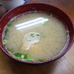 おにぎりのまるしま - 味噌汁