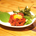 炭火焼肉 味一 海岸通り - ☆ユッケ風ステーキ 900円