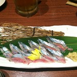 北の味紀行と地酒 北海道 - 秋刀魚のお刺身
            今年の秋刀魚は小さいとわかってたけど、メンズ友達が注文しました。これで二人前です。