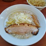 中華そば 七麺鳥 - 背脂塩ラーメン＋ネギ