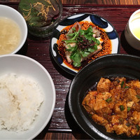 中華旬彩 森本 - 四川 麻婆豆腐ランチ¥980円＋ミニよだれ鶏￥500円ヽ(・.∀・)b 
