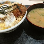 松のや - ロースカツ丼/厚切り。豚汁