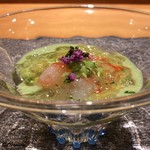 丸新 - トヤマ海老に茶豆のすり流し