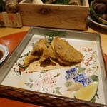 肉屋 雪月花 NAGOYA - 天然舞茸と牛のフライ