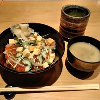 SUSHI TOKYO TEN、 新宿ニュウマン店 - [料理] 朝のバラ散らし セット全景♪ｗ