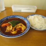 木多郎 - ベーコンエッグ（３辛、ライス普通、980円）