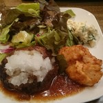 Youshoku Tandotan - おろしハンバーグと鳥むね肉の唐揚げ