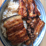 山信 - 上丼、ご飯大盛り