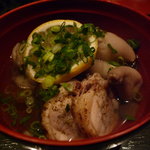 すが - ☆鶏肉とキノコのお吸い物風!(^^)!☆