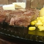 バッファローキング - リブロース400gミディアムレア&ご飯大盛り&プレモル大ジョッキ生