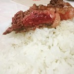 バッファローキング - リブロース400gミディアムレア&ご飯大盛り&プレモル大ジョッキ生