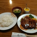 洋食 大かわ - ポークソテーセット、