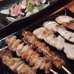 和雅屋 - コースの 焼鳥＆地鶏のタタキ
