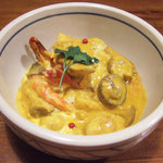 香菜軒 - 天然エビとキノコのカレー(+400円)