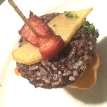 Orio - イカスミのリゾット、ハム添え