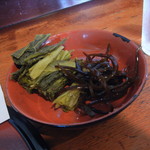 狐狸庵 - サービスの高菜と昆布