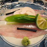 岩さき - お造り～鯛昆布〆、甘鯛