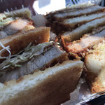 とんかつ マンジェ - テイクアウトでロースカツサンド♫