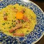 鎌倉パスタ - 「厚切りベーコンのカルボナーラ鎌倉風」