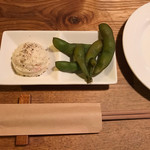 煙 燻製バル トリベーネ - 燻製のﾎﾟﾃｻﾗ＆枝豆☆彡