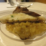 ウシマル - すずきを焼いたものと新米のリゾット