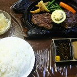 ステーキハウス綱政 - ランチシングル１枚もの(1080円)+ご飯中盛(+54円)