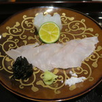 日本料理 晴山 - 29年9月　お造り　アコウ、剣先烏賊