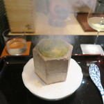 日本料理 晴山 - 29年9月　千葉千倉鮑　石焼風　雲丹御飯