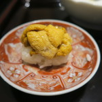 日本料理 晴山 - 29年9月　千葉千倉鮑　石焼風　雲丹御飯