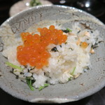 日本料理 晴山 - 29年9月　鮭土鍋御飯　新イクラ
