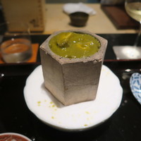 日本料理 晴山 - 29年9月　千葉千倉鮑　石焼風　雲丹御飯