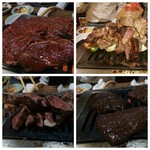 龍園 - 豪快ステーキとレバーの味噌漬け。