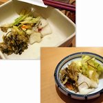 とんかつ濵かつ - お替り自由の“お漬物”。