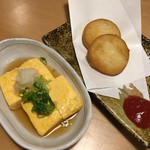 Sushi Izakaya Ya Taizushi Kou Gochou - あつあつ玉子（431円）、ポテトチーズもち（323円）